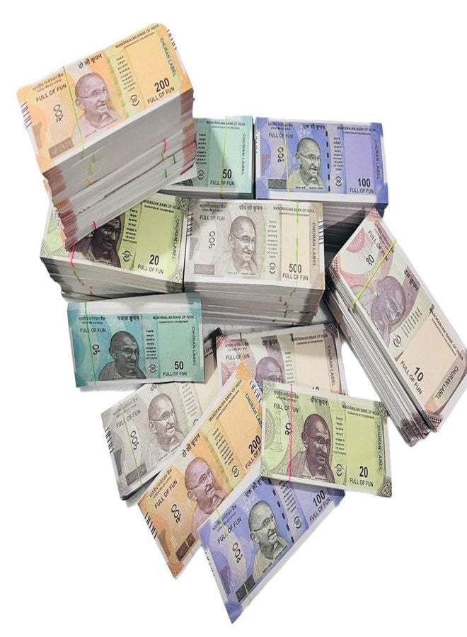 Shimmera Gag Toy Full of Fun 600 Fake Currency Notes, Assorted All Denominations - Image 5